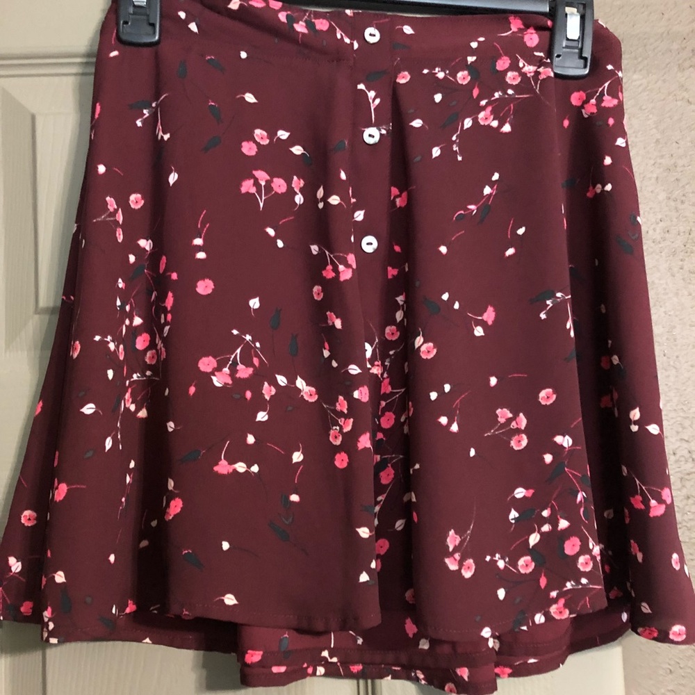 Mini Burgundy Express skirt
